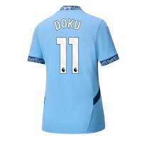 Manchester City Jeremy Doku #11 Fußballbekleidung Heimtrikot Damen 2024-25 Kurzarm